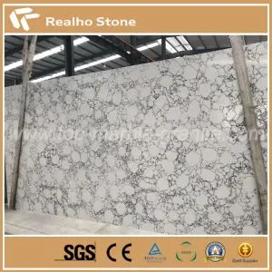 White Quartz Stone With Grey Marble Vein Countertops And Vanity Tops RH5-11621