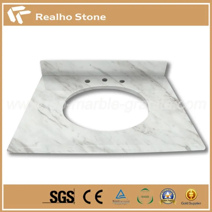 Volakas White Marble Vanity Tops Of Bathroom