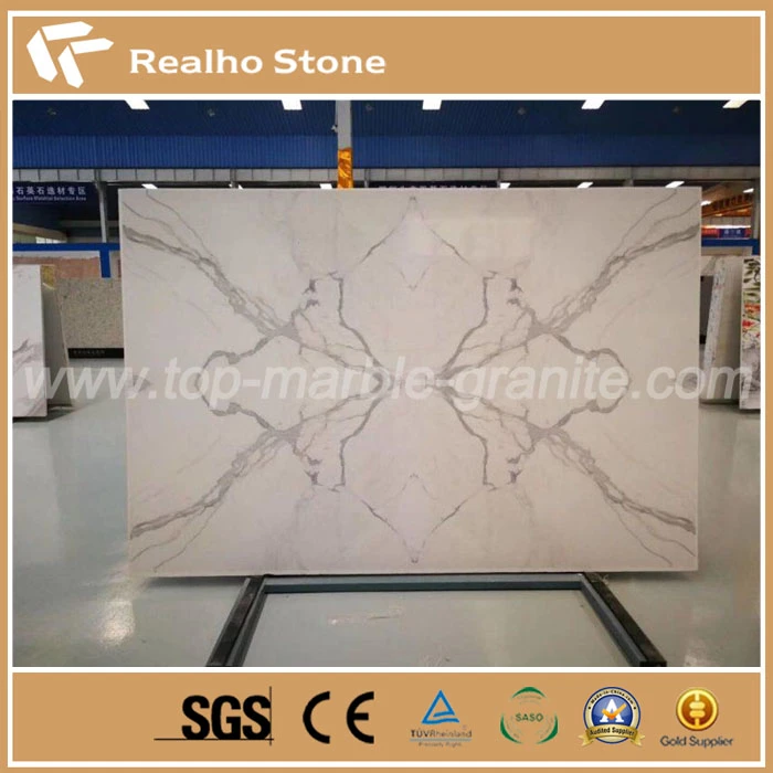 Artifical Stone Slab Staturario White Quartz