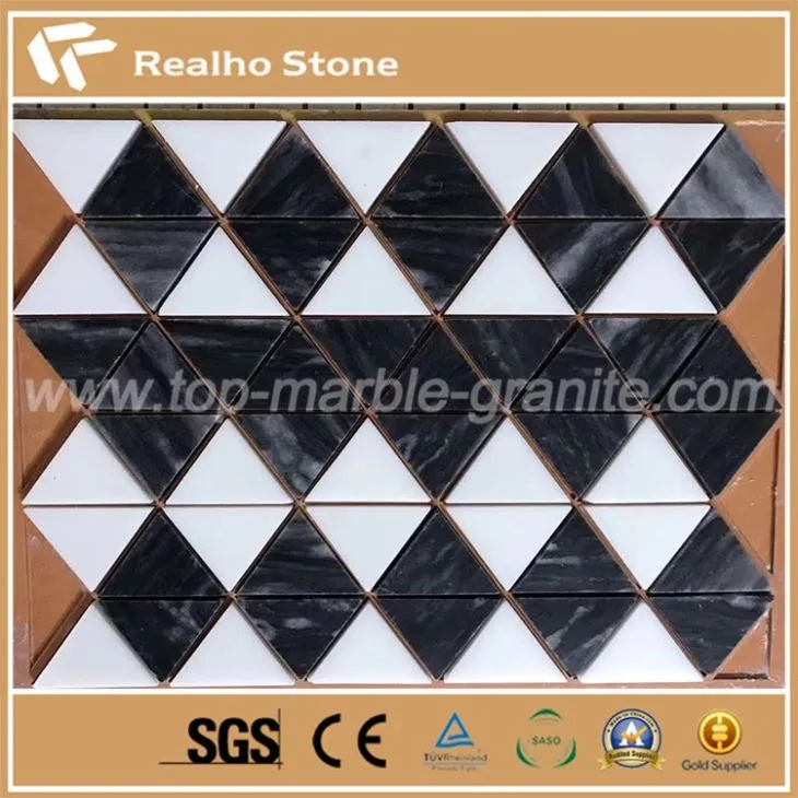 Black And White Marble Mosaic Tile