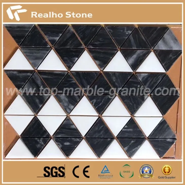 Black And White Marble Mosaic Tile