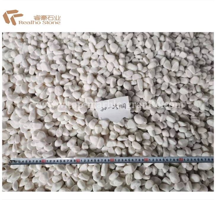 OutdoorGarden Tumbled Round Snow White Pebble