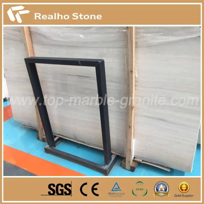 Light Ginkgo Wood Grain Marble Slabs