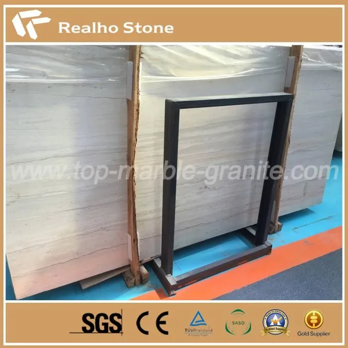 Light Ginkgo Wood Grain Marble Slabs