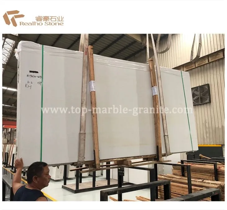 Pure White Artificial Stone Marble Slabs Bathroom Vanity top