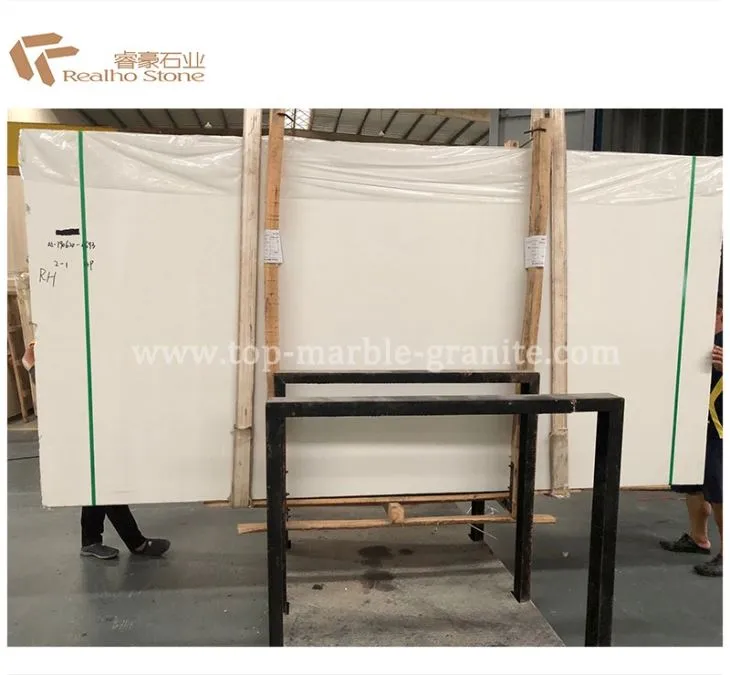 Pure White Artificial Stone Marble Slabs for Kitchen Tops