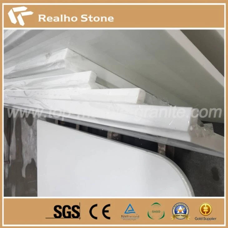 Pure White Quartz Shower Shelf Tiles