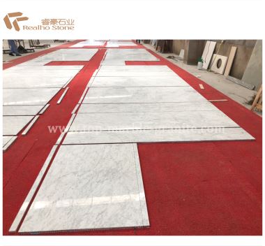 Cararra White Composite Honeycomb Marble Tile