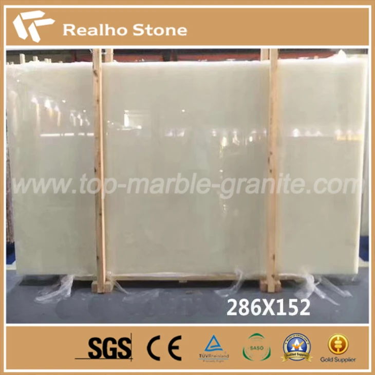 Snow White Onyx Marble Slabs