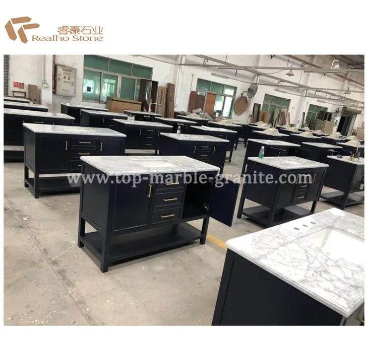 Marble Bathroom Vanity top with Cabinets