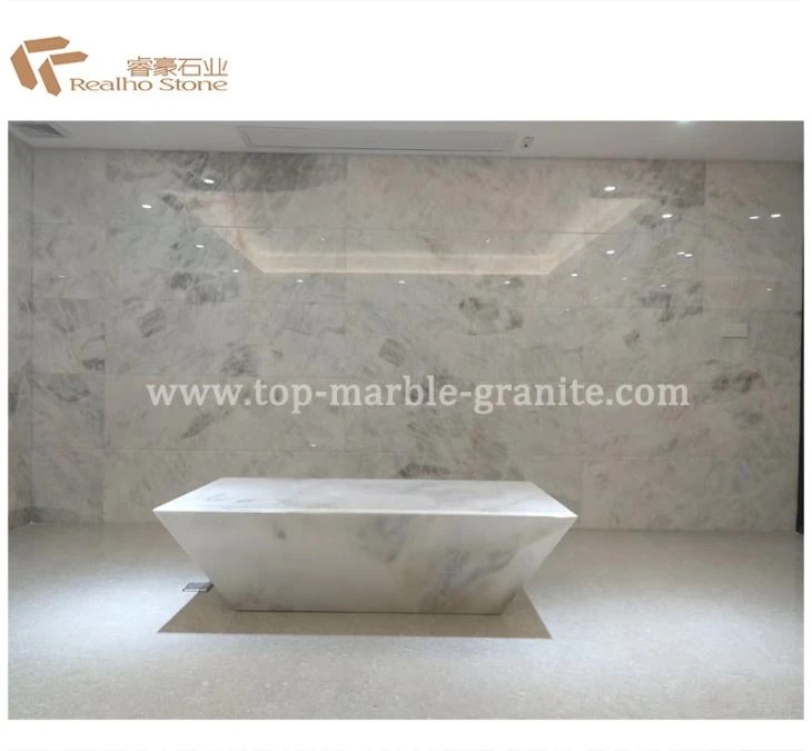 Cloudy White Marble Wall Tile