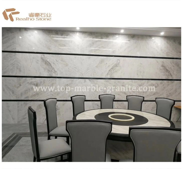 Cloudy White Marble Wall