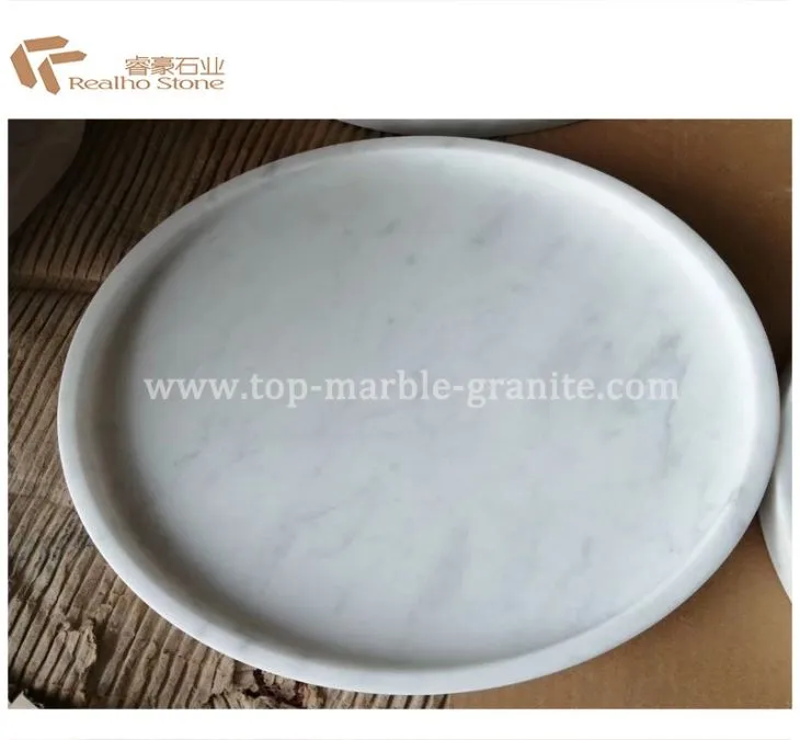 Round White Marble Plate