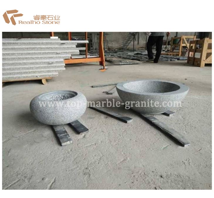 G654 Grey Granite Garden Flower Pots