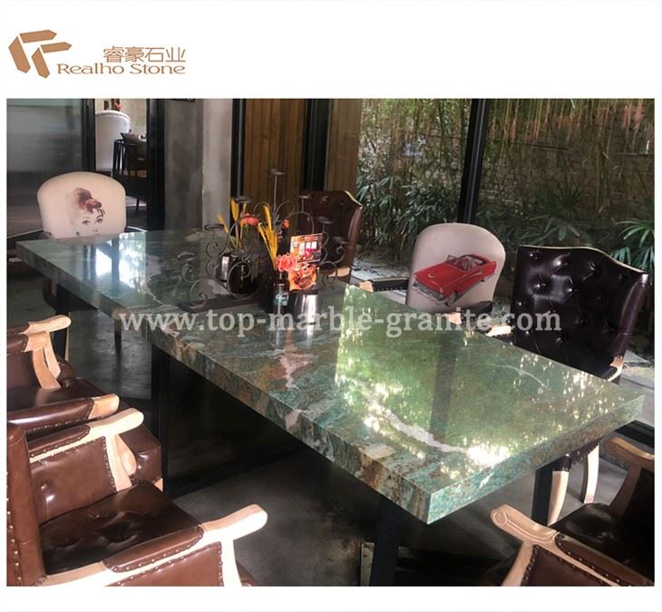 Green Marble Countertops For Dining Table