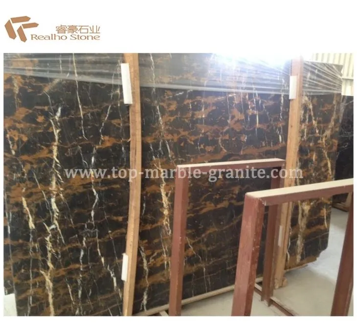black portoro marble slab