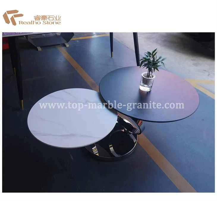 Sintered Stone Golden Base Coffee Table