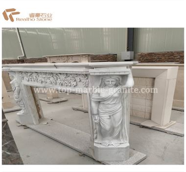 Attractive Design Marble Fireplace Mantel