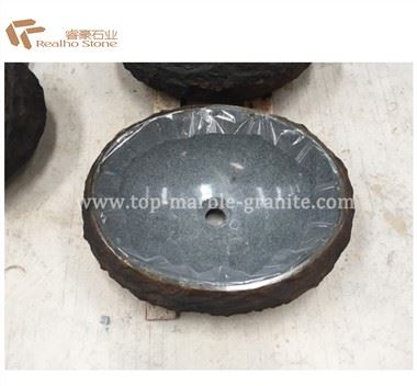 Basin Sinks Of Natural Pebble Stone For Garden