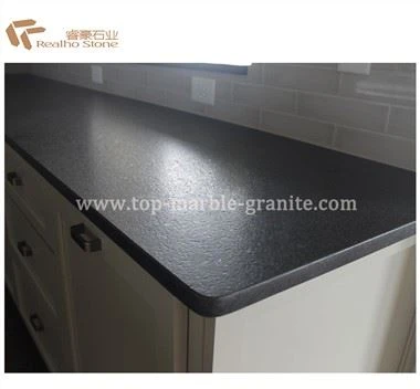 Black Pearl Leathered Granite Countertops