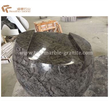 Grey Marble Stone Football Carving