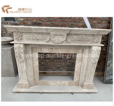 Stone Marble Fireplace Mantel Design