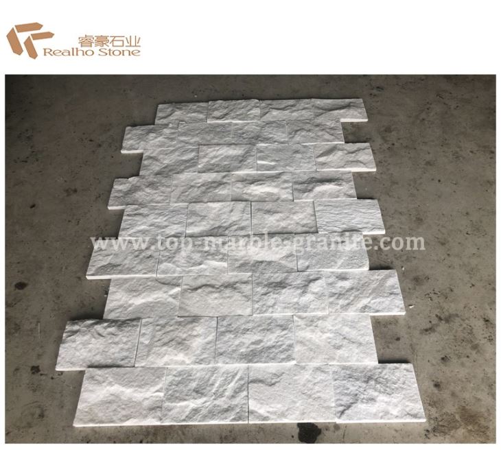 white quartz wall cladding stone