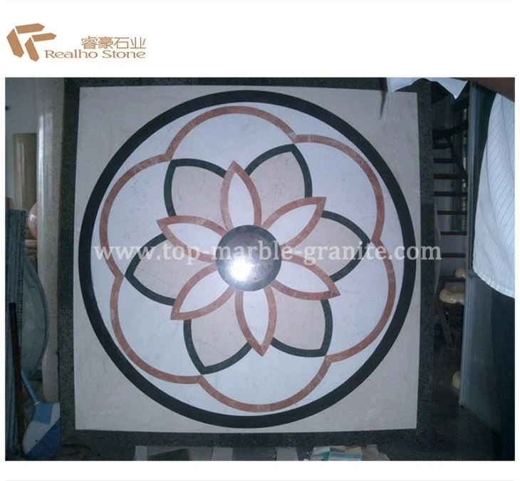 Stone Inlay Water Jet Medallion Design