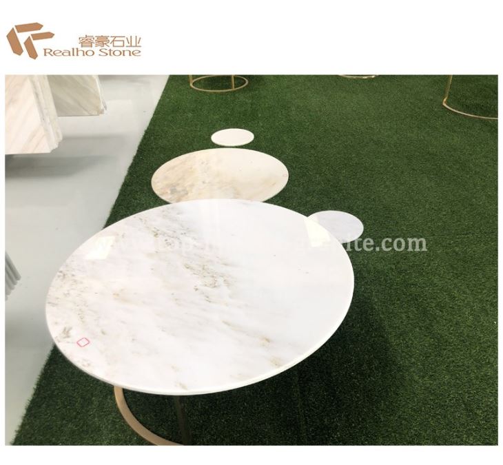 White Marble Stone SofaTable Tops