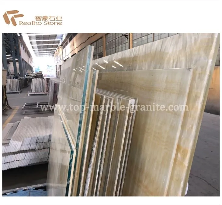 Yellow Onyx Composite Glass Wall Tiles
