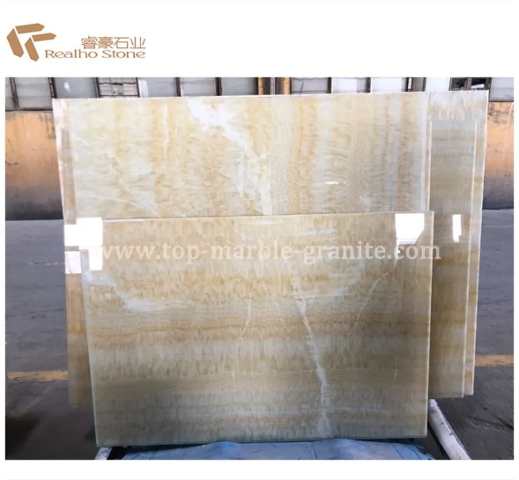 Yellow Onyx Composite Glass Wall Tiles