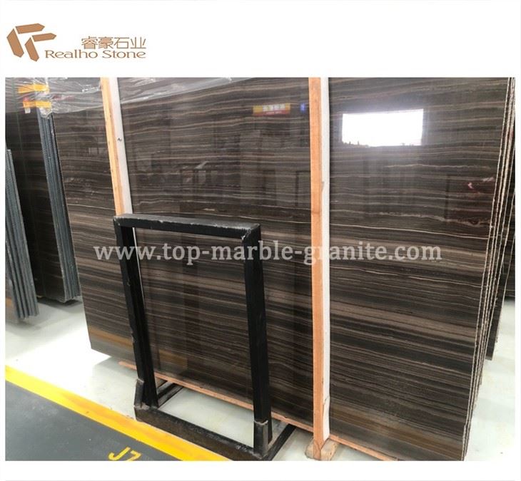 dark brown marble slabs