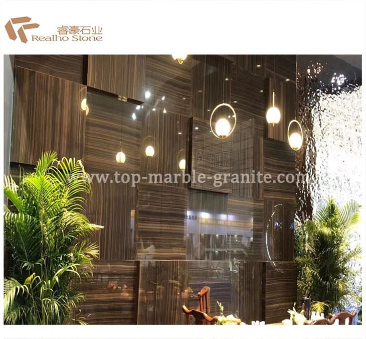 Dark brown marble wall tile