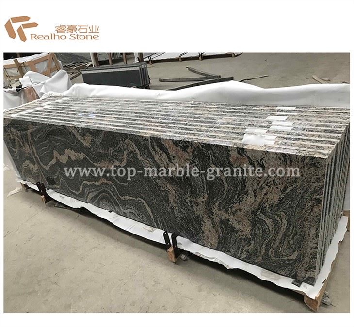 Granite Countertop Of Red Sand Wave For Kitchen