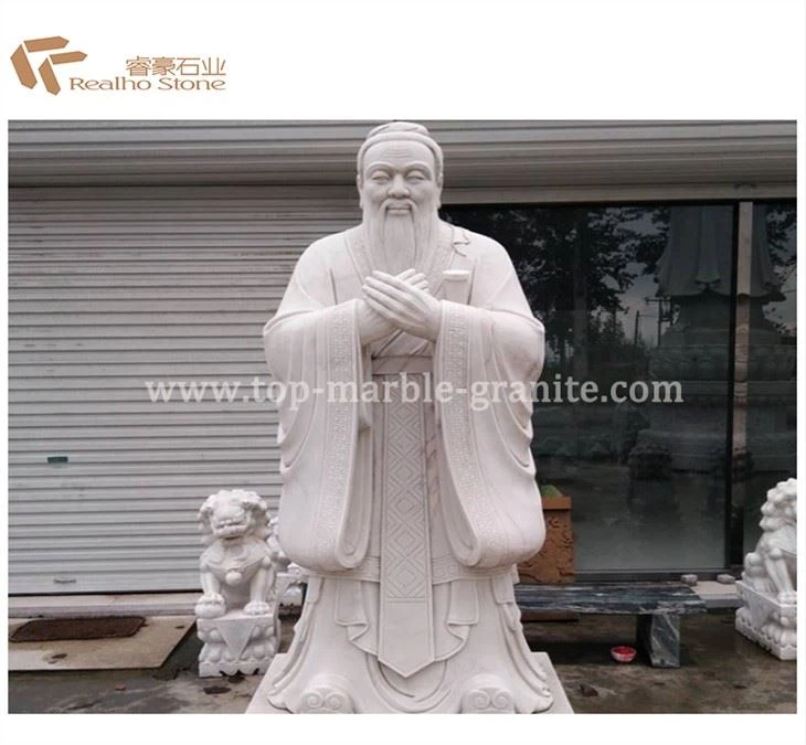 Marble Statue Of Hand Carved Confucius Sculpture