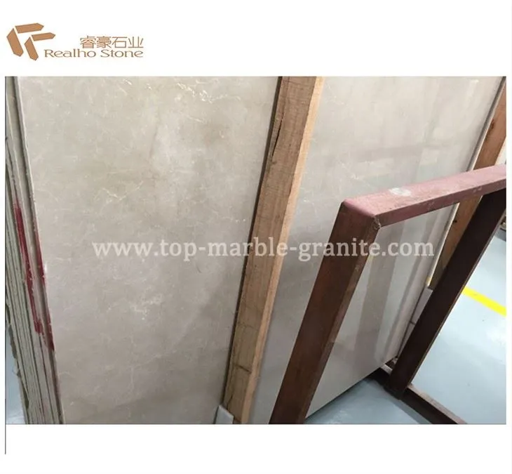 Polished Moon Cream Marble Slabs For Interior Kitchen Wall Floor Covering