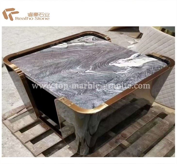 purple marble coffee table
