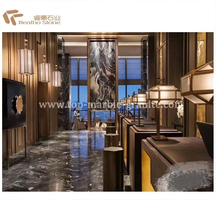 purple marble wall clading