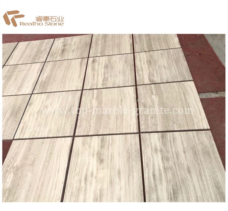 White Wooded Vein Marble Slabs For Tiles