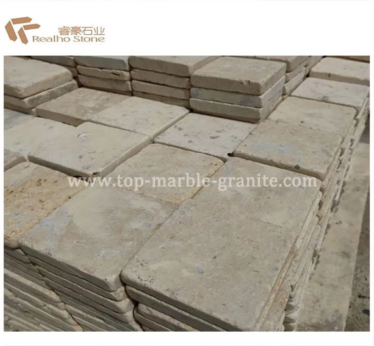 beige limestone cobblestone