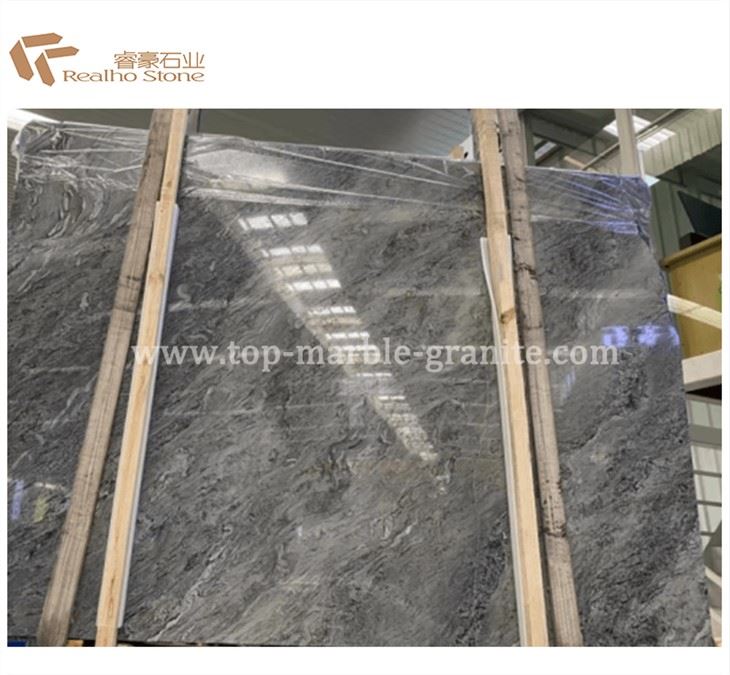 Light Grey Tone Marble Slab Polished