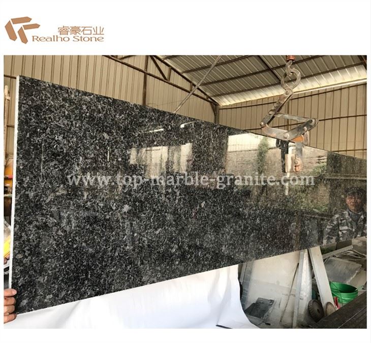 Prefab Angola Black Granite Kitchen Countertop Kitchen Island