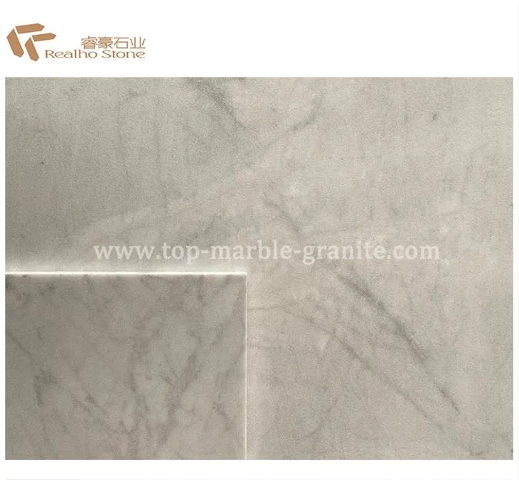 Carrara White Marble Slab Sandblasted