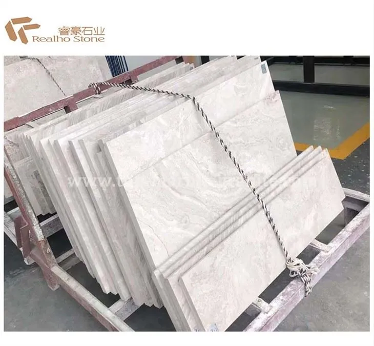 China Wooden White Marble Tile For Flooring