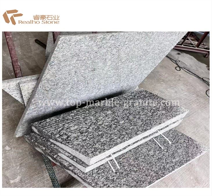 High Quality Spray White Granite Polished For Stair Riser / Stair Tread