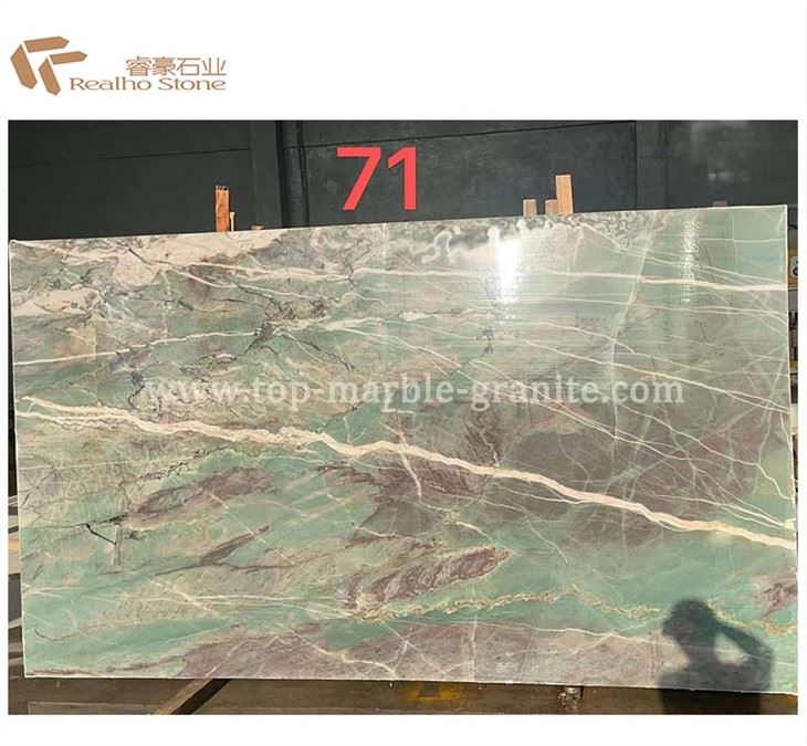 Jade Light Green Marble For TV Back Ground
