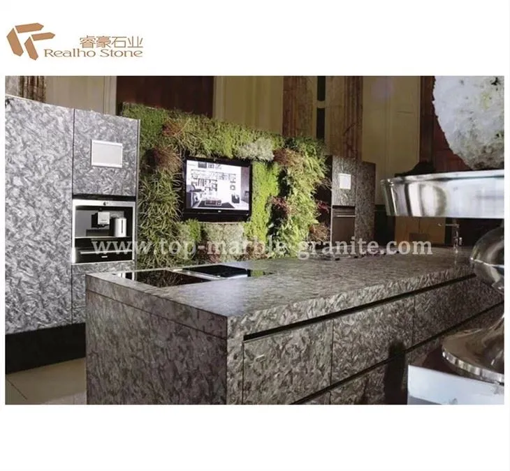black granite countertop