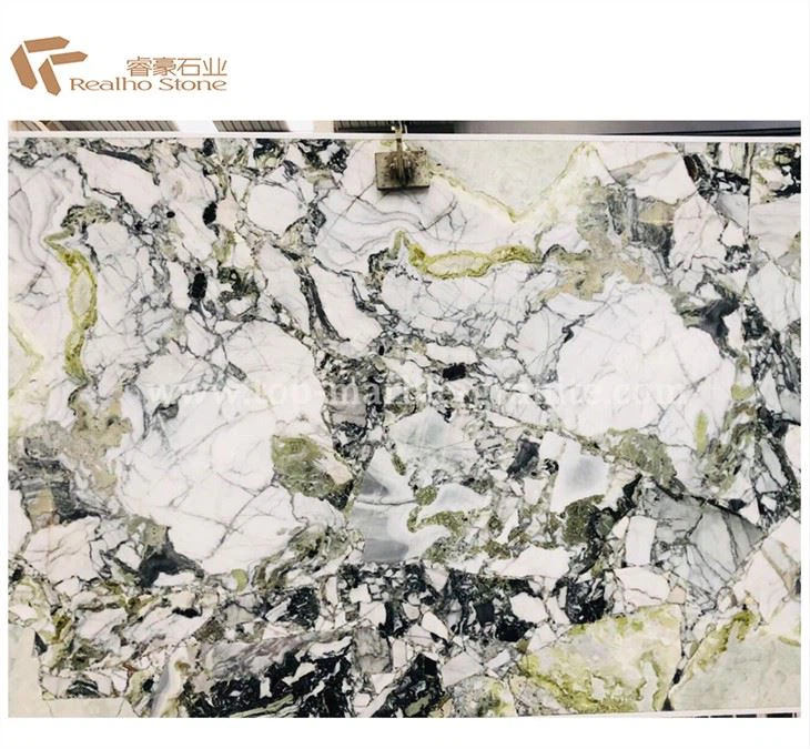 Luxury Ice Jade Green Marble Slabs For Interior Design And Countertops