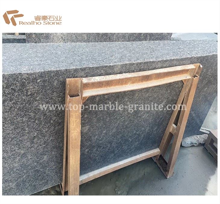 Polished Steel Grey Granite For Countertops