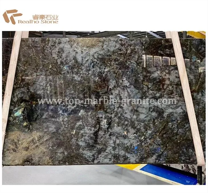 labradorite blue granite slab